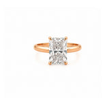 14K Gold 3.00 Carat Radiant Lab Grown Diamond Solitaire Engagement Ring