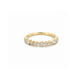 14K Gold Pear and Round Diamond Band