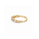 14K Gold Pear and Round Diamond Band
