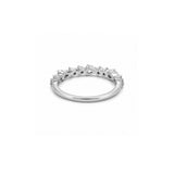 14K Gold Pear and Round Diamond Band