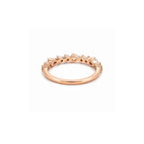14K Gold Pear and Round Diamond Band