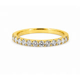 14K Gold 2MM Diamond Prong Band
