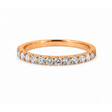 14K Gold 2MM Diamond Prong Band
