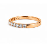14K Gold 2MM Diamond Prong Band