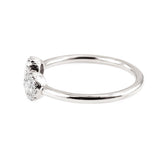14K Gold Diamond 2MM Open Fashion Ring Band