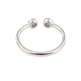 14K Gold Diamond 2MM Open Fashion Ring Band