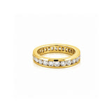 14K Gold Natural Round Eternity Channel Set Band