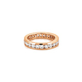 14K Gold Natural Round Eternity Channel Set Band