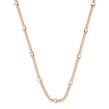 14K Gold Station Multi Shape Lab Grown Diamond Tennis Diamond Necklace