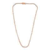 14K Gold Station Multi Shape Lab Grown Diamond Tennis Diamond Necklace