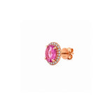 14K Gold Pink Sapphire Stud Earrings