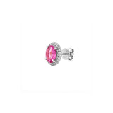 14K Gold Pink Sapphire Stud Earrings