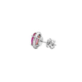 14K Gold Pink Sapphire Stud Earrings