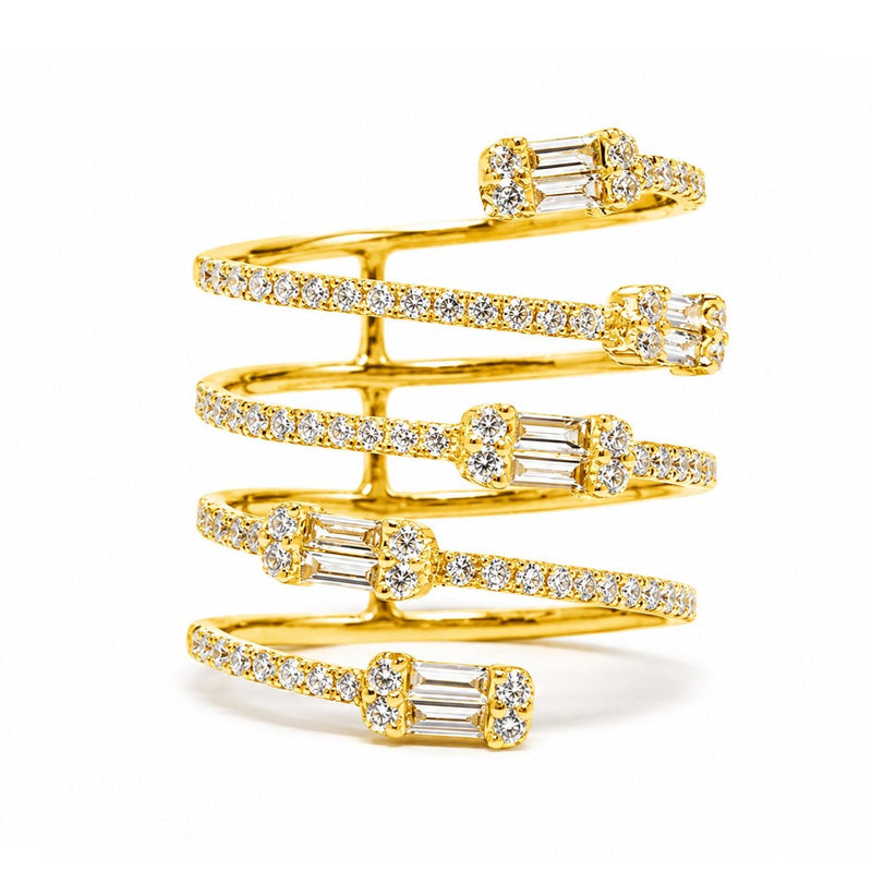 14K Gold Fashion Baguette Ring
