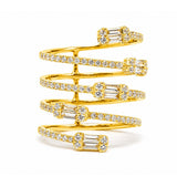 14K Gold Fashion Baguette Ring