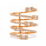 14K Gold Fashion Baguette Ring