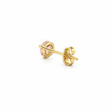 14K Gold Lab Grown Pink Diamond Martini Stud Earrings