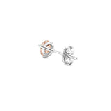 14K Gold Lab Grown Pink Diamond Martini Stud Earrings