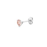 14K Gold Lab Grown Pink Diamond Martini Stud Earrings