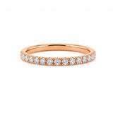 14K Gold 1.5MM Diamond Prong Set Band