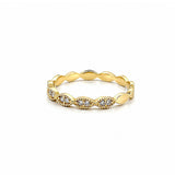 14K Gold Marquise Style Half Eternity 2MM Band