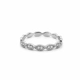 14K Gold Marquise Style Half Eternity 2MM Band
