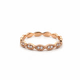 14K Gold Marquise Style Half Eternity 2MM Band