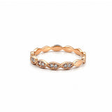14K Gold Marquise Style Half Eternity 2MM Band