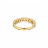 14K Gold Pear Alternate 3MM Band Half Eternity