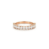 14K Gold Pear Alternate 3MM Band Half Eternity