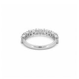 14K Gold Pear Alternate 3MM Band Half Eternity