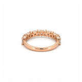 14K Gold Pear Alternate 3MM Band Half Eternity