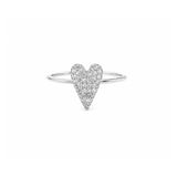 14K Gold Diamond Heart Ring
