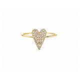 14K Gold Diamond Heart Ring