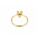 14K Gold Diamond Heart Ring