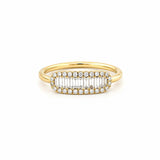 14K Gold ID Baguette Diamond Band