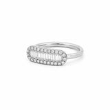 14K Gold ID Baguette Diamond Band