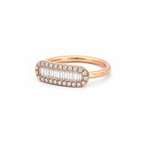 14K Gold ID Baguette Diamond Band