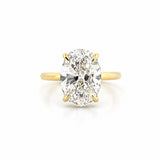 14K Gold 3.00 Carat Oval Lab Grown Diamond Solitaire Engagement Ring