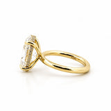 14K Gold 3.00 Carat Oval Lab Grown Diamond Solitaire Engagement Ring