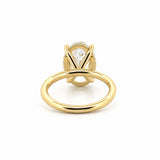 14K Gold 3.00 Carat Oval Lab Grown Diamond Solitaire Engagement Ring