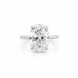 14K Gold 3.00 Carat Oval Lab Grown Diamond Solitaire Engagement Ring