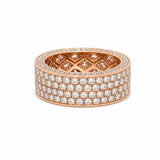 14K Gold Mens Pavé Band