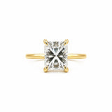 14K Gold 4.00 Carat Radiant Cut Moissanite Solitaire Engagement Ring