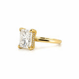 14K Gold 4.00 Carat Radiant Cut Moissanite Solitaire Engagement Ring