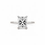 14K Gold 4.00 Carat Radiant Cut Moissanite Solitaire Engagement Ring