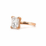 14K Gold 4.00 Carat Radiant Cut Moissanite Solitaire Engagement Ring