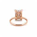 14K Gold 4.00 Carat Radiant Cut Moissanite Solitaire Engagement Ring