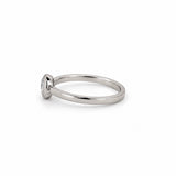 14K Gold Round Diamond Bezel Band