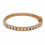 14K Gold Round Diamond Cut Natural Diamond Tennis Bracelet